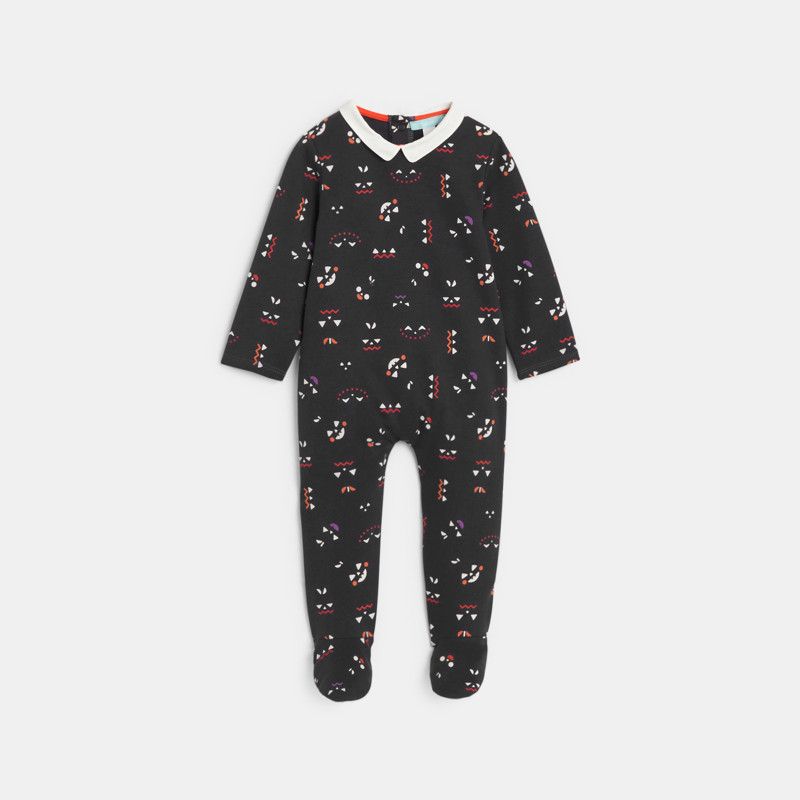 Strampler mit leuchtenden Motiven in Schwarz für kleine Jungen