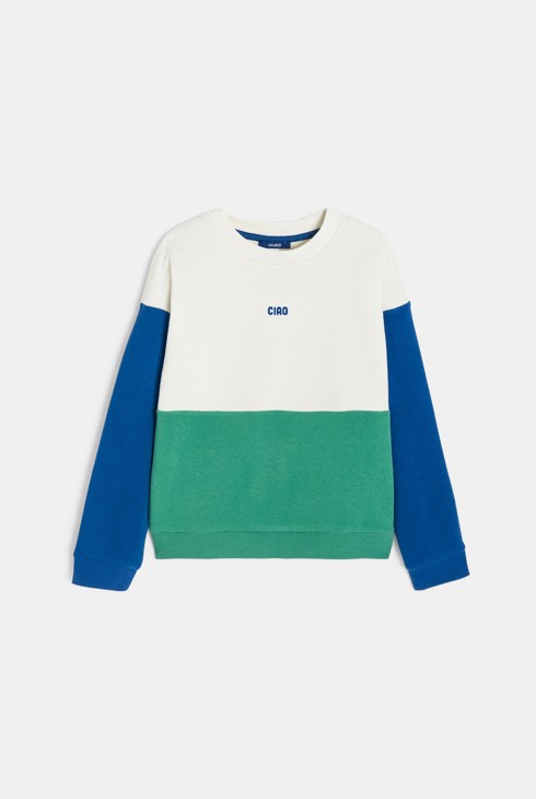 Zelena sportska majica od upijajuće tkanine u colorblock stilu za dječake 2