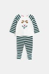 Pyjama en velours vert bébé garçon
