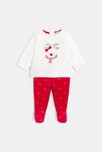 Pyjama en velours rouge bébé fille