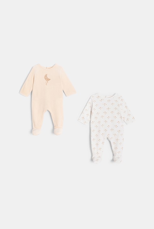 Lot de dors-bien beige bébé fille 1