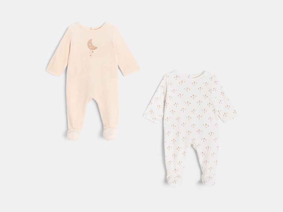 Lot de dors-bien beige bébé fille 1