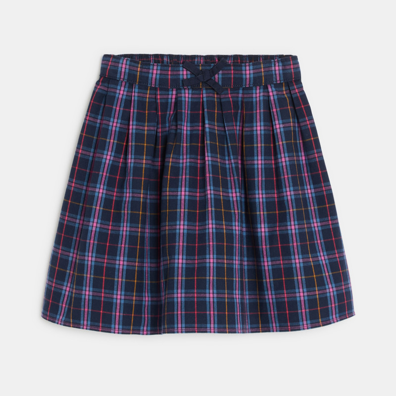 Rock kariert marineblau Mädchen