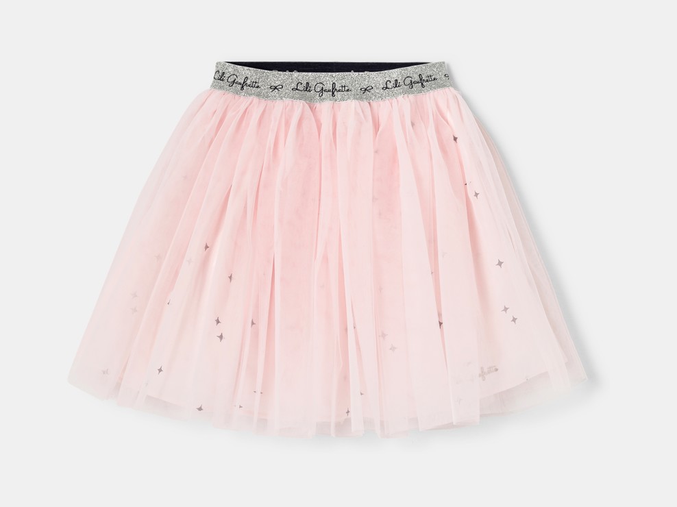 Unterrock Tüll Sterne rosa Lili Gaufrette 1