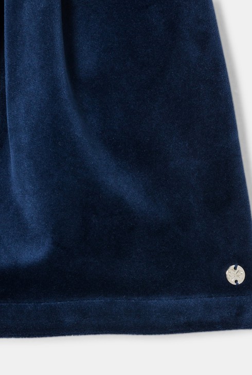 Pantalons curts de pinces vellut blau marí nena Lili Gaufrette 2