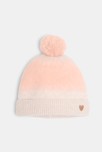 Bonnet chaud à pompons rose dégradé Fille