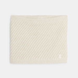 Snood blanc en maille Fille