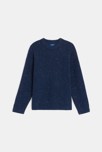Pull côtelé chiné bleu marine Garçon