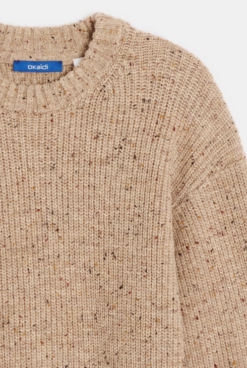 Jersei acanalat jaspiat beix nen 2