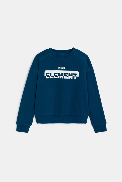 Sweat bleu col rond Garçon 1
