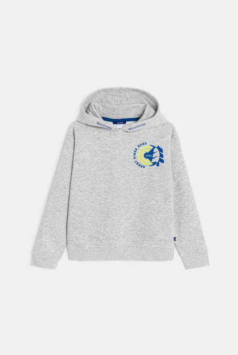 Kapuzen-Sweatshirt grau Jungen 1