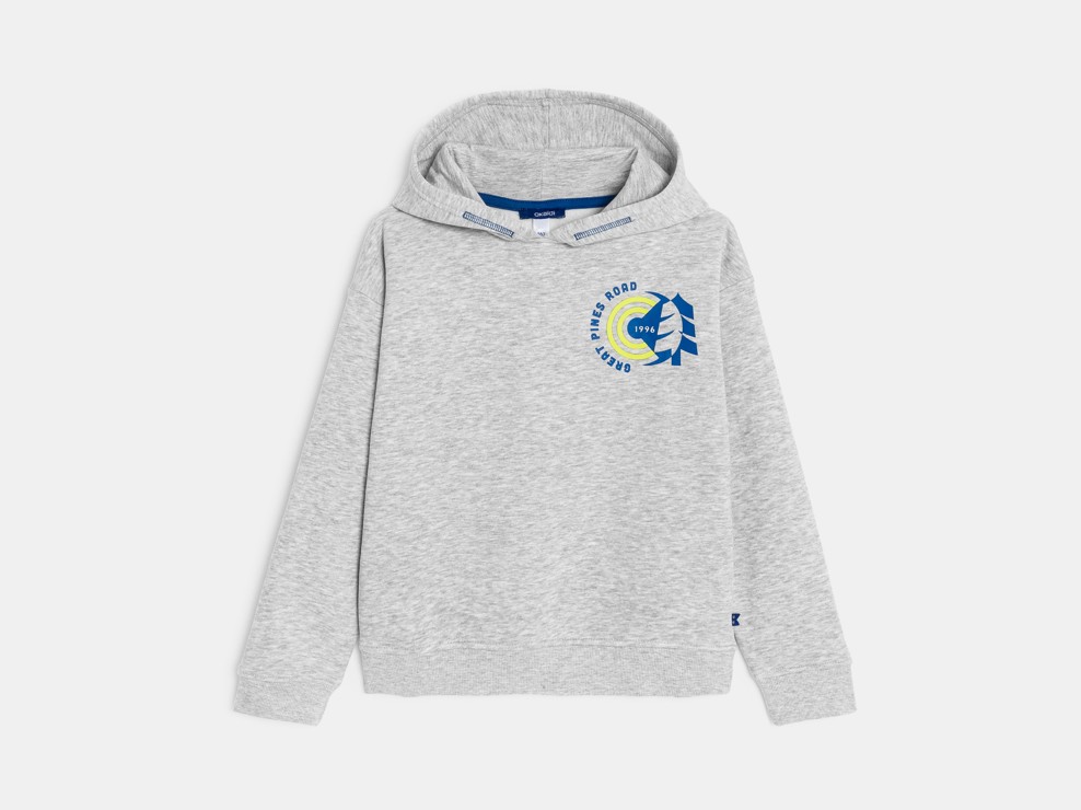 Kapuzen-Sweatshirt grau Jungen 1