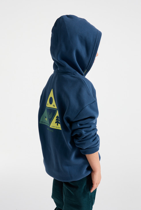 Sweat bleu à capuche Garçon 2