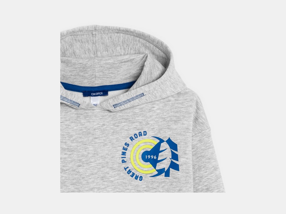Kapuzen-Sweatshirt grau Jungen 2