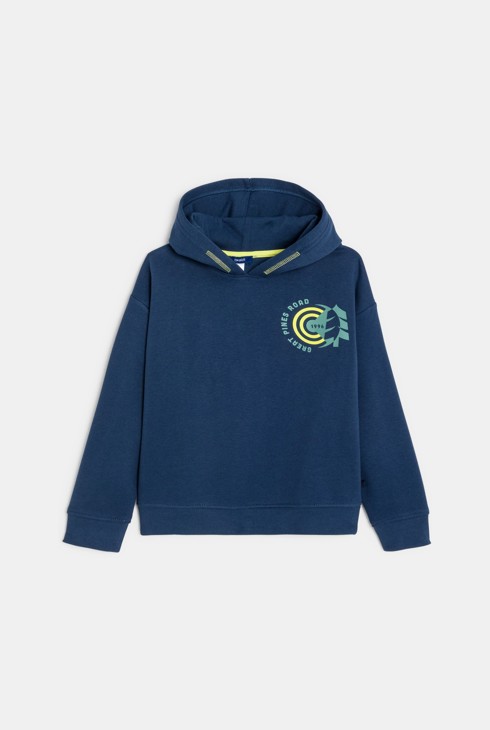 Plava majica s kapuljačom za dječake 2