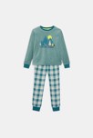 Pyjama en velours garçon vert