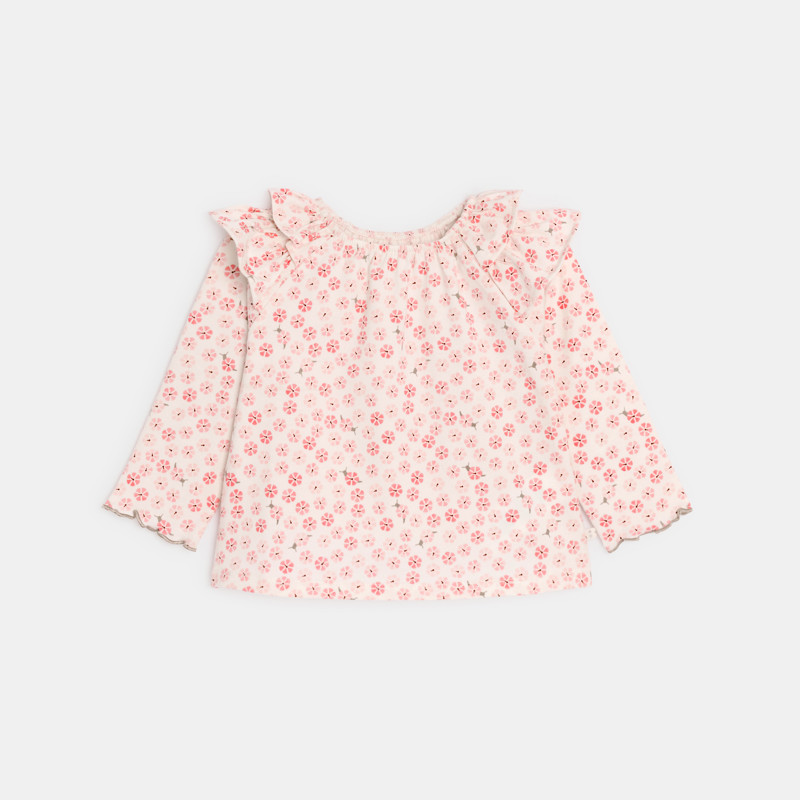 Bluse rosa Blumenmuster Kleinkind Mädchen