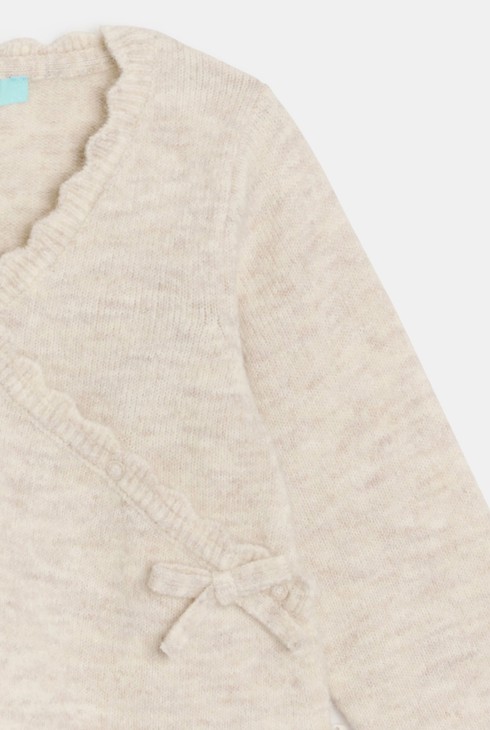 Jaqueta de punt beix bebè nena 2