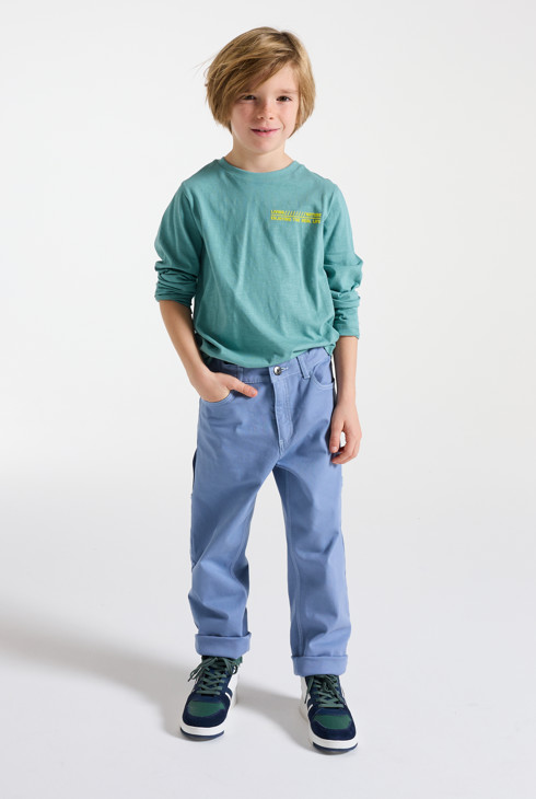 Zelena majica s motivom pejzaža za dječake 1