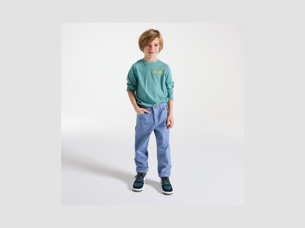 T-shirt vert motif paysage Garçon 1