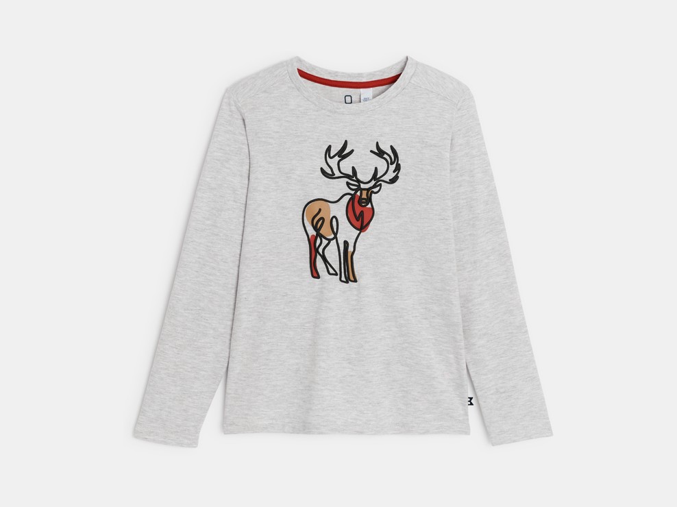 Fantovska siva majica z živalskim motivom za dojenčke 2