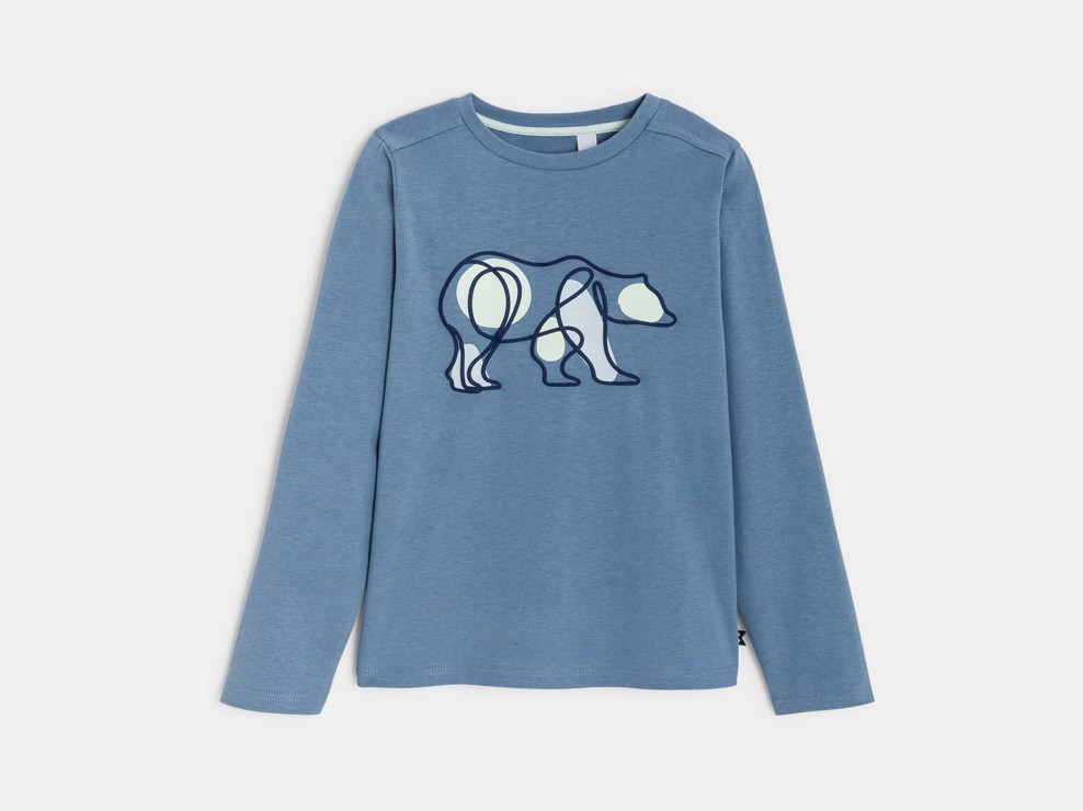 Fantovska modra majica z motivom medveda 2