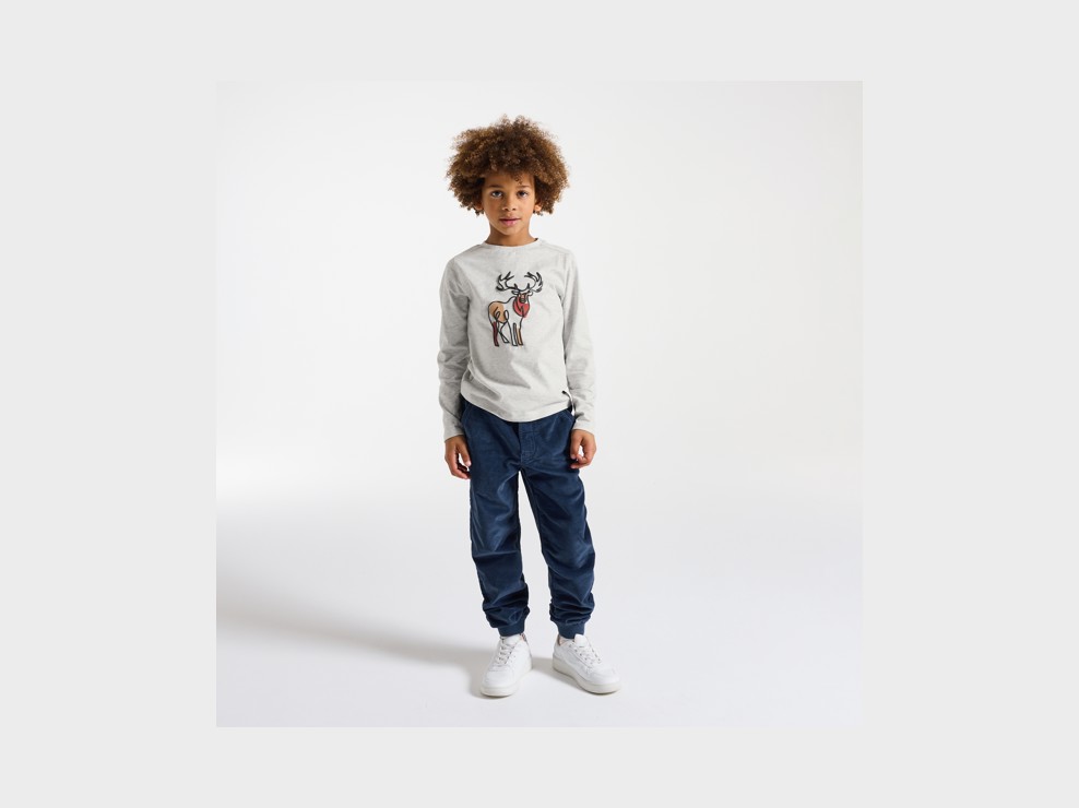 Fantovska siva majica z živalskim motivom za dojenčke 1