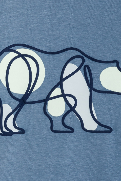 T-shirt bleu motif ours Garçon