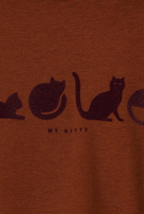 Sweat à capuche marron Fille