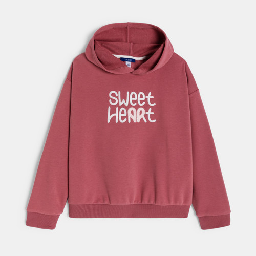 Sweat À Capuche Fille En Molleton Rose - Rose - 10A - OKAIDI