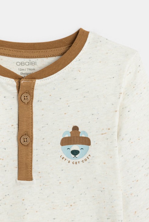 T-Shirt beige Tiermotiv Kleinkind Junge 2