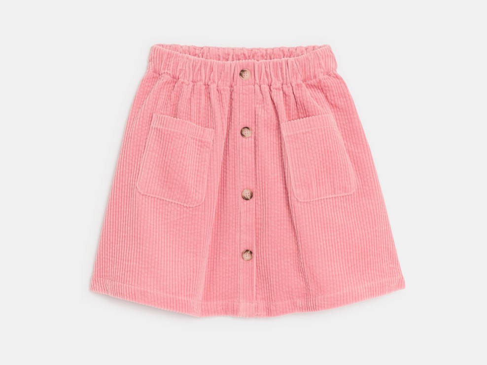 Falda corta de pana rosa niña 2