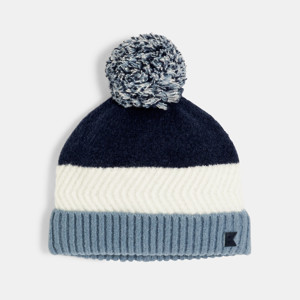 Bonnet bleu en maille Garçon