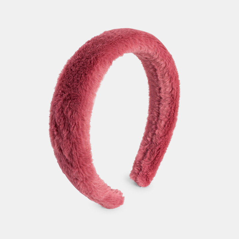 Haarreif aus rosa Kunstfell für Mädchen