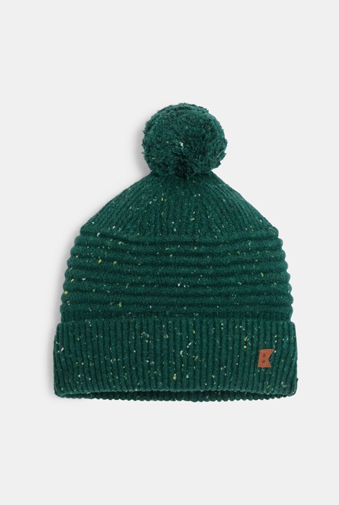 Berretto in maglia verde bambino 1