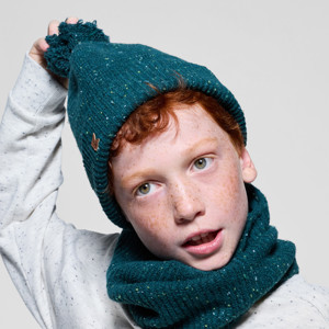 Strickmütze grün Jungen