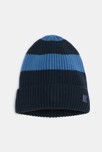 Bonnet côtelé rayé bleu Garçon