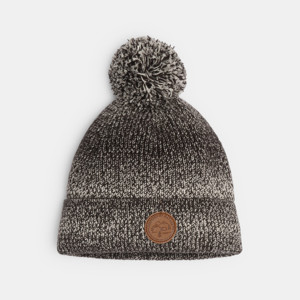 Bonnet gris à pompon Garçon