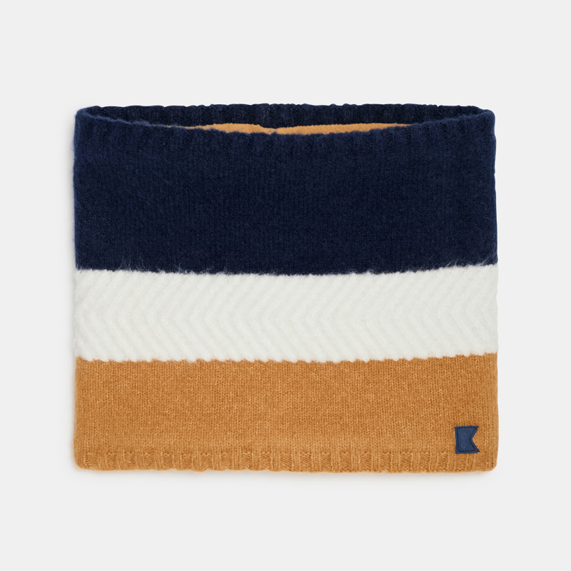 Strick-Schlauchschal marineblau Jungen