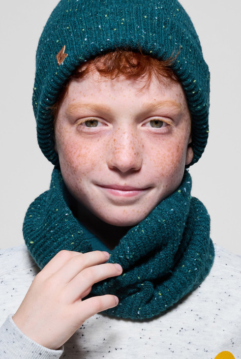 Braga para cuello de punto verde niño 1