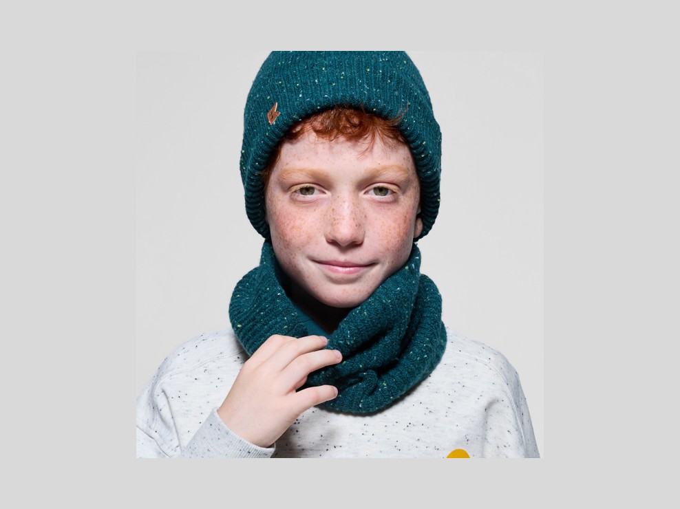 Snood en maille vert Garçon 1