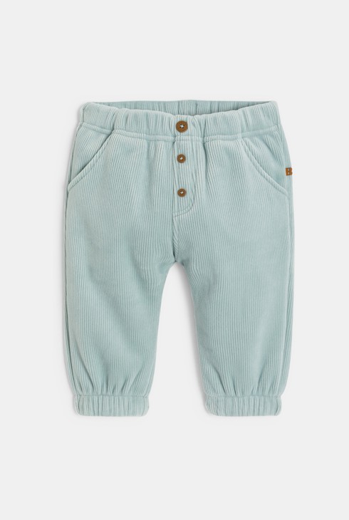 Pantaloni blu in velluto a coste per neonato 1