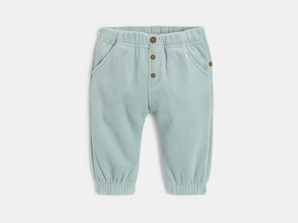 Pantalón azul de pana bebé niño 1