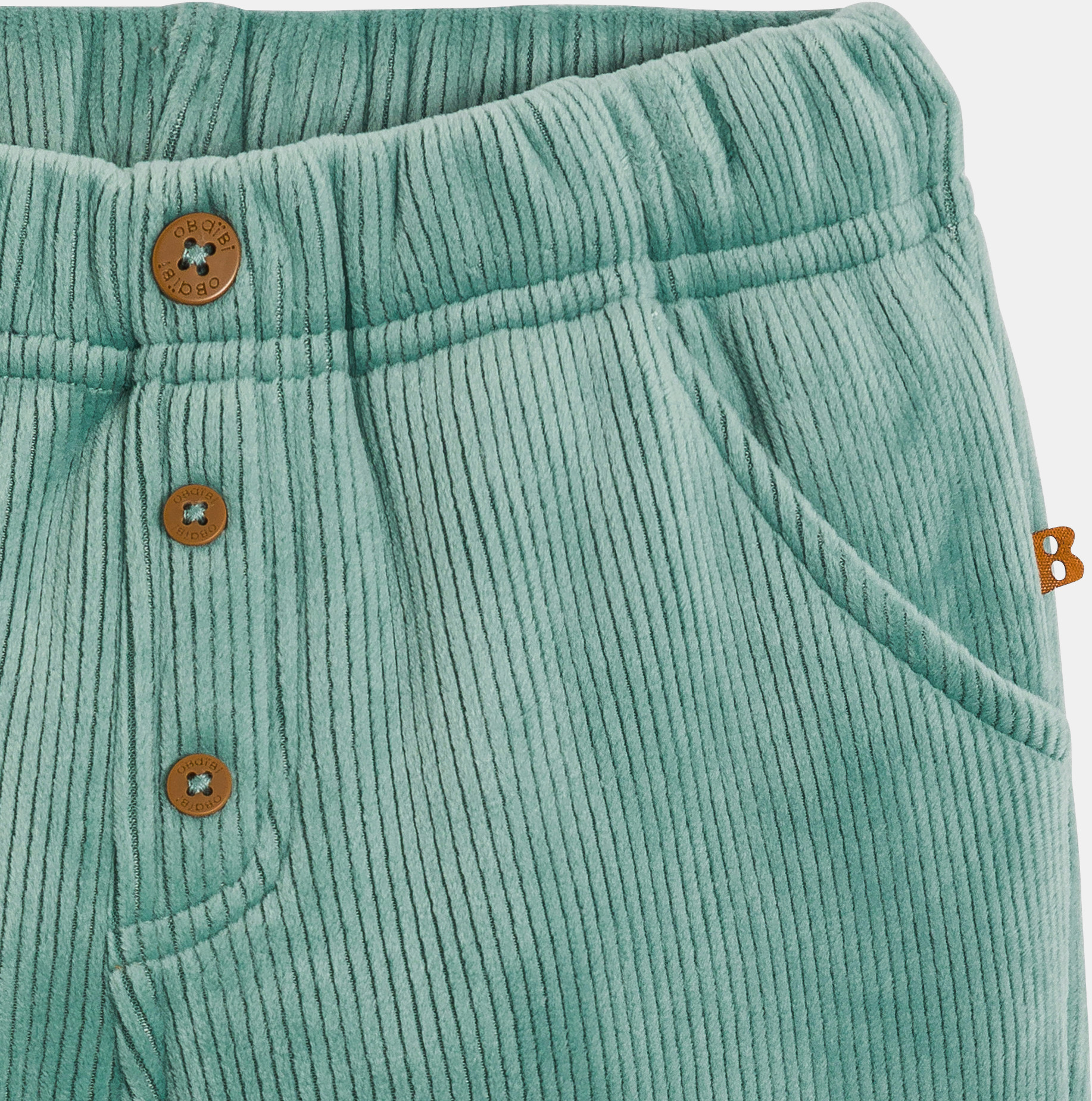 Zelene hlače od rebrastog baršuna za dječake 2