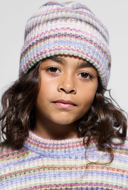 Gorro de punto multicolor niña 1