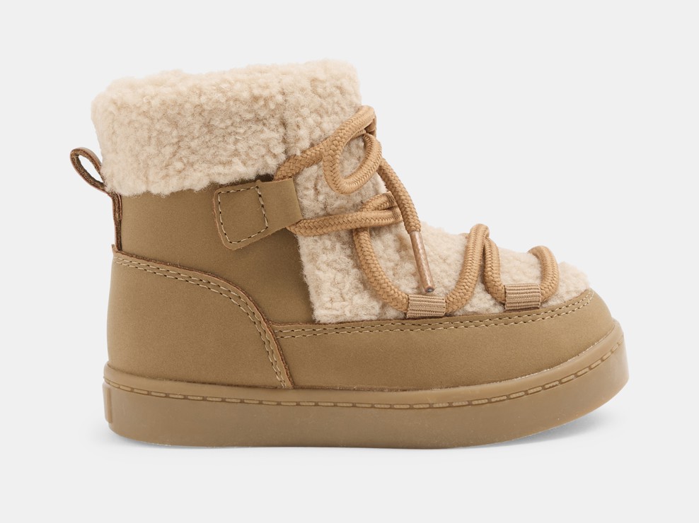 Schneestiefel mit Pelzbesatz beige Kleinkind Junge Mädchen 1