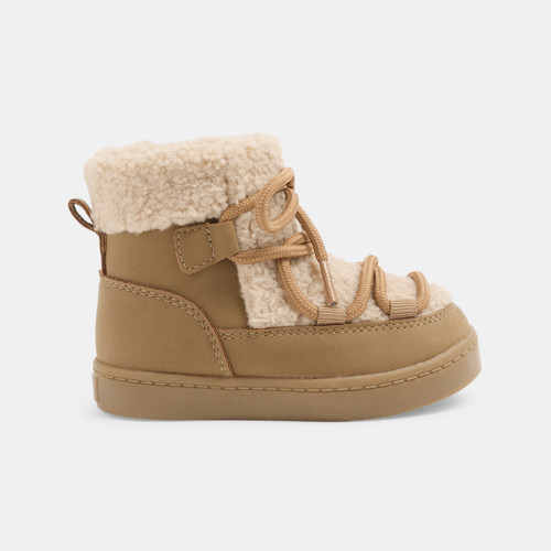Bottes Bébé Garçon River Island Taille UK 4 (EUR 21) - Couleur Taupe/marron, Lacets, Occasion Très Bon état
