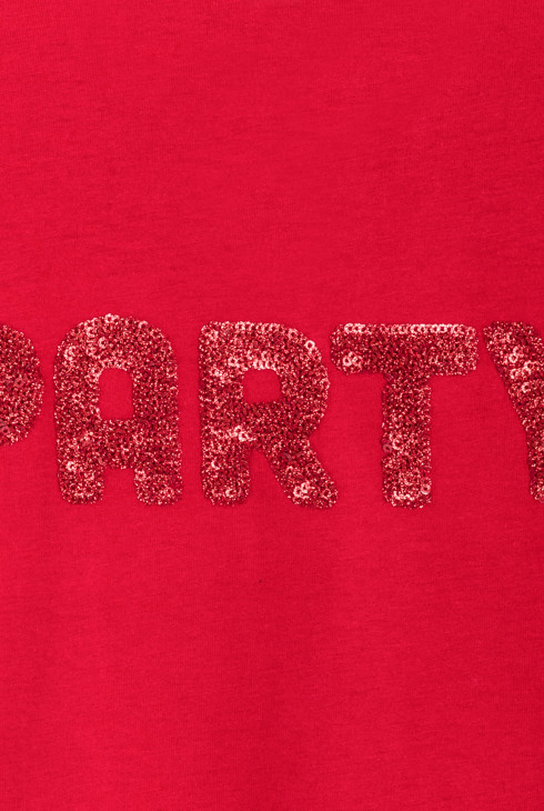 Crvena majica dugih rukava s porukom za djevojčice 2