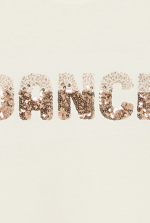 Bijela majica dugih rukava s porukom za djevojčice 2