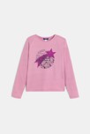 T-shirt rose manches longues Fille
